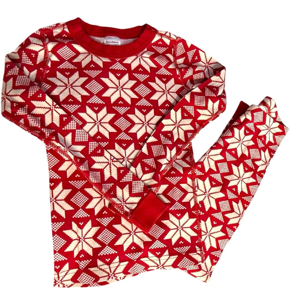 Hanna Andersson Snowflake Pajama Set Sz 8